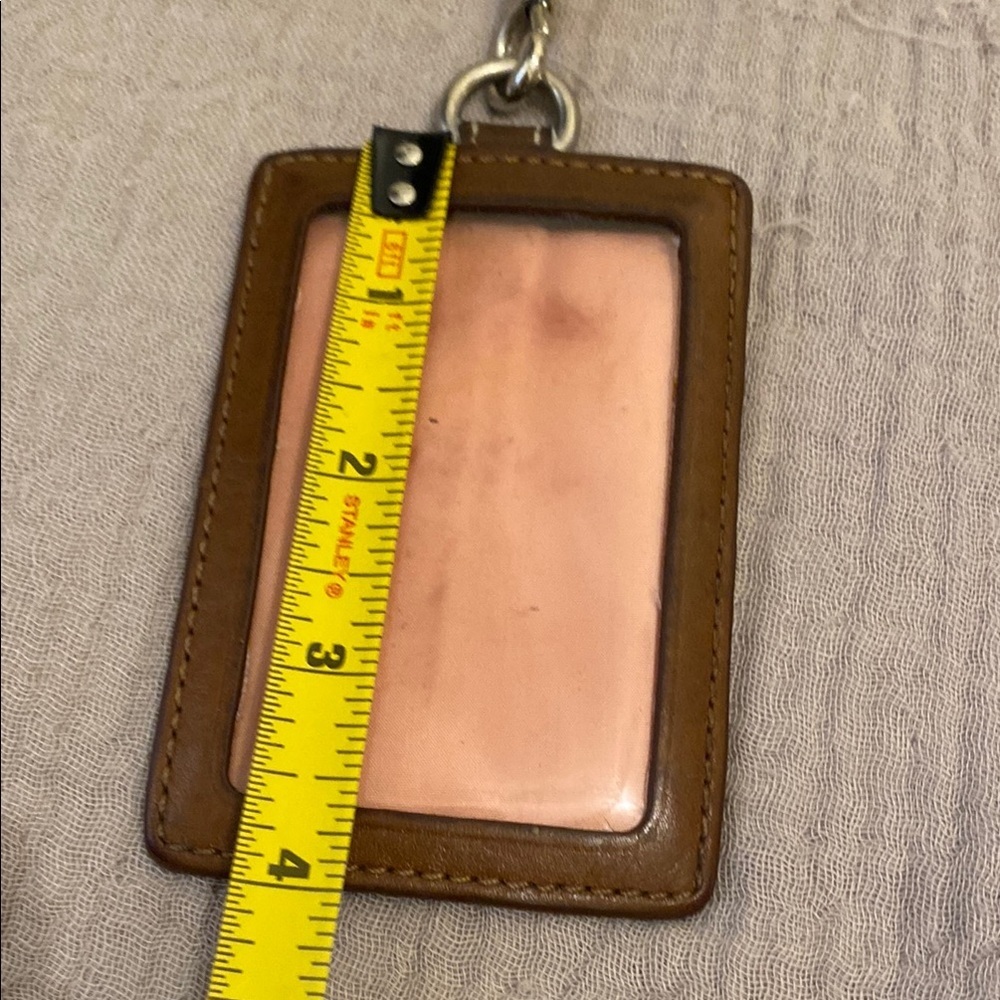 Coach Signature Card Holder with Strap - Brown and Cream - Picture 7 of 7